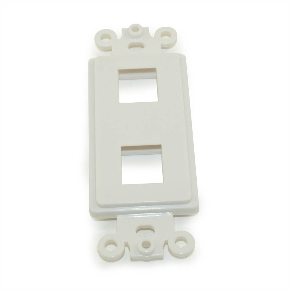 Wallplate: 2 Decora Keystone Wht