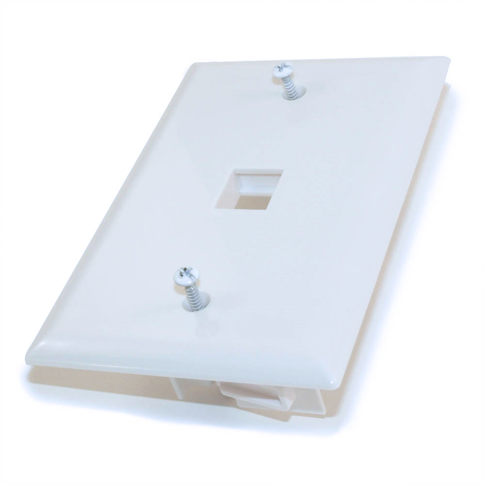 Wallplate: Keystone 1H Latch Wht