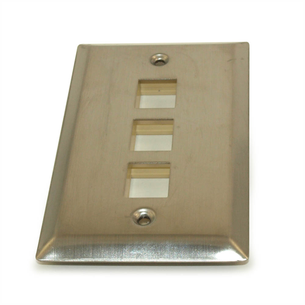 Wallplate: Keystone 3H Stainless