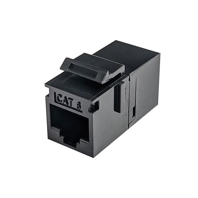 CAT6 BLACK KEYSTONE COUPLER, 1EA