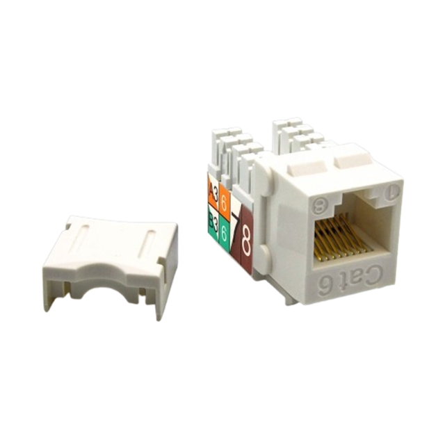 CAT6 KEYSTONE JACK, SNAP-IN, 90