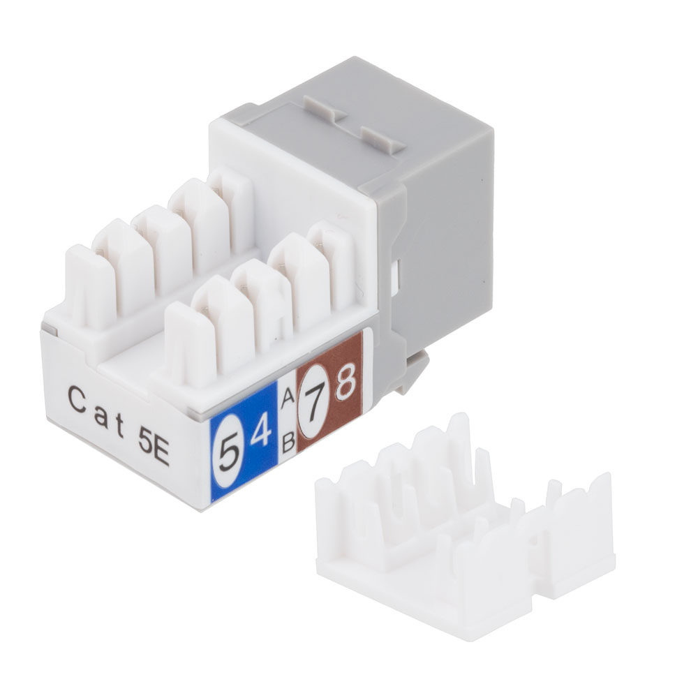 CAT5E Keystone Jack, Snap-In, 90