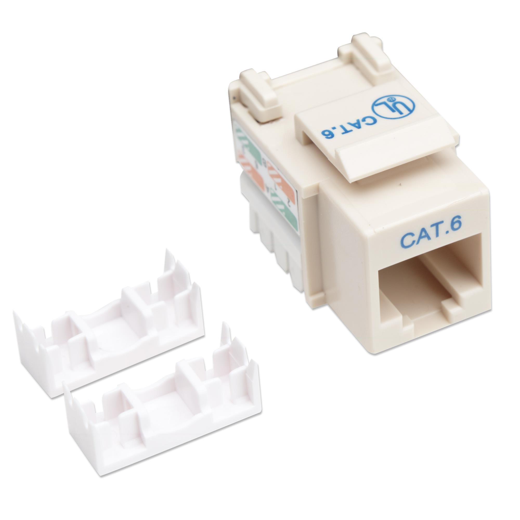 Cat6 UTP Keystone Jack, Ivory