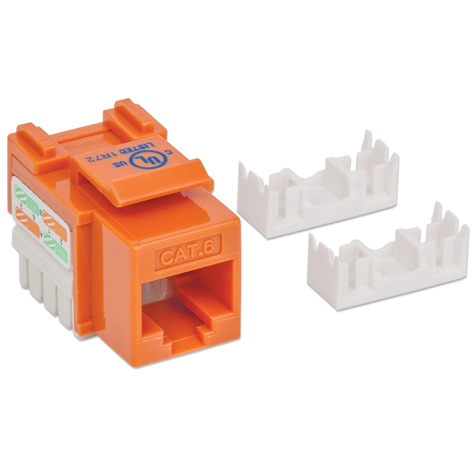 Cat6 UTP Keystone Jack, Orange