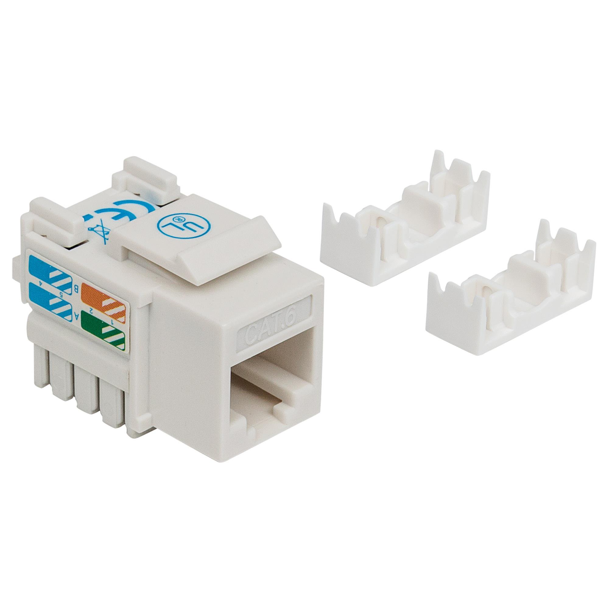 Cat6 UTP Keystone Jack, White