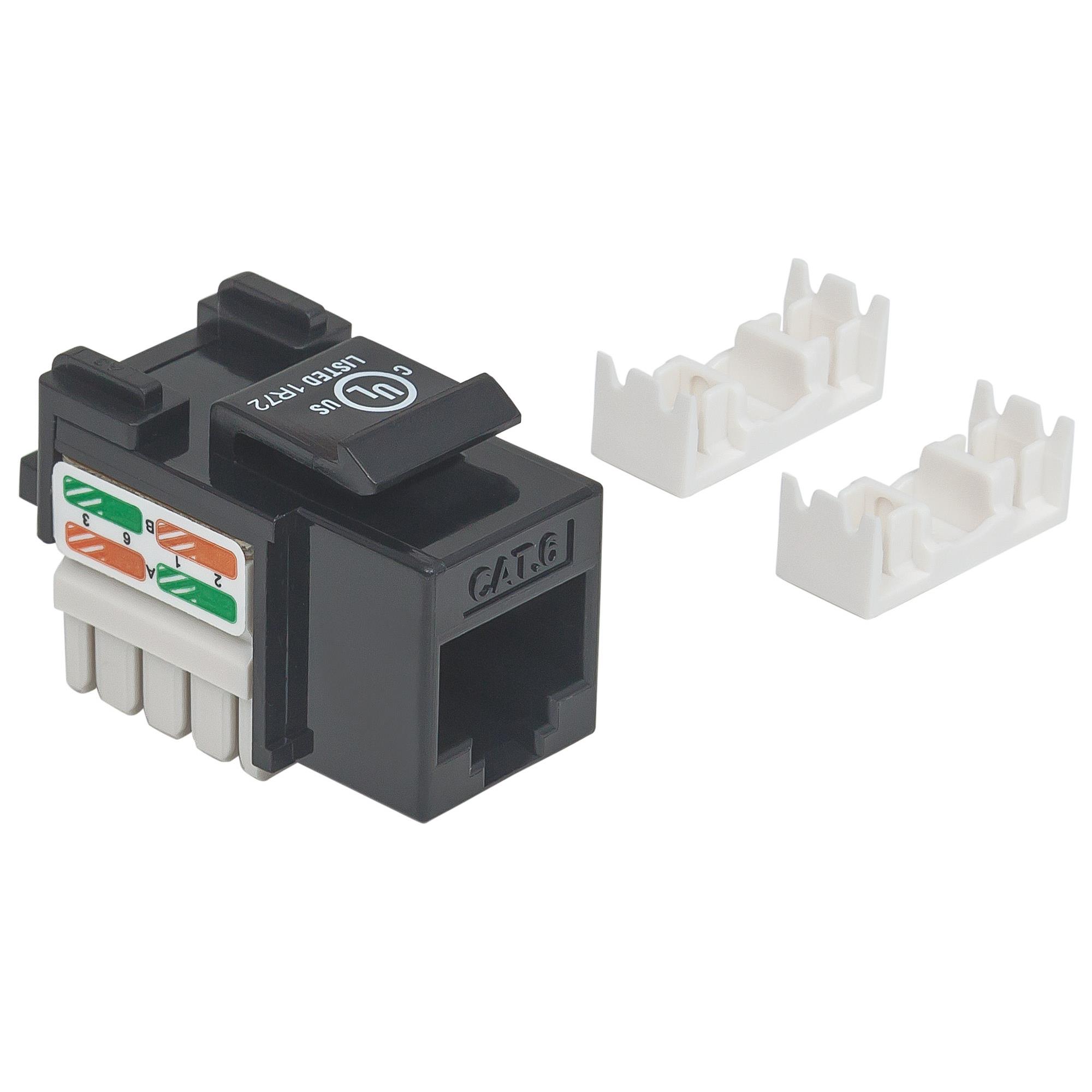 Cat6 UTP Keystone Jack, Black