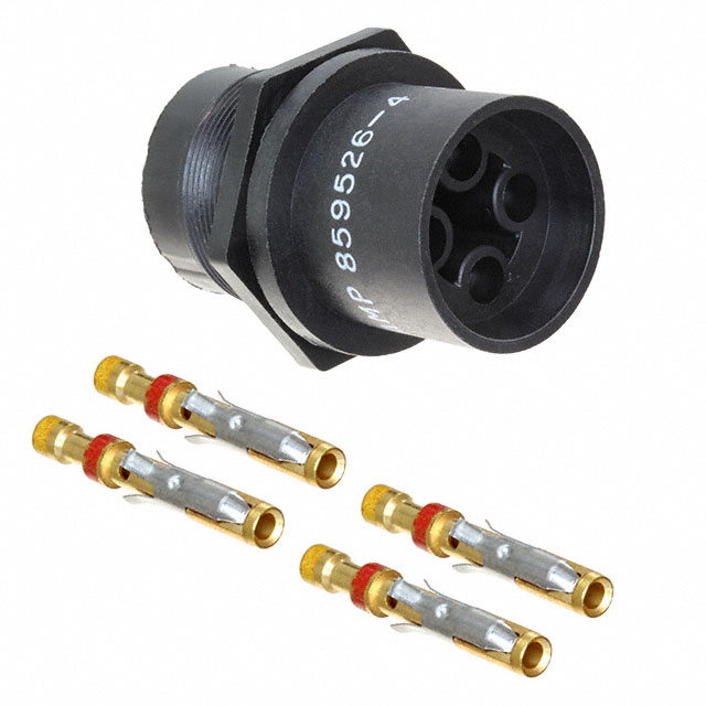 CONN LGH RCPT 4POS CIRC PNL MNT