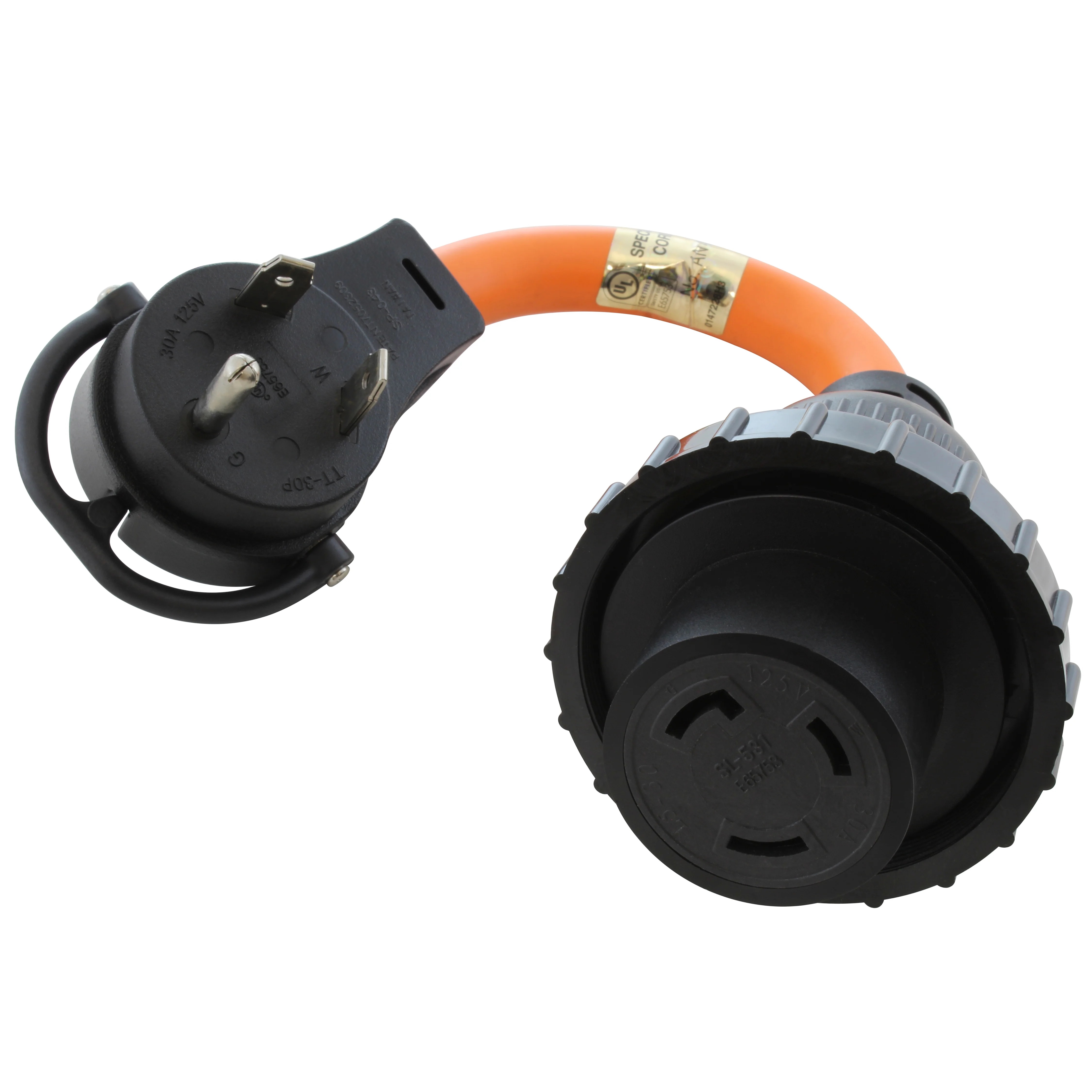1ft TT-30P Plug to L5-30R Cord