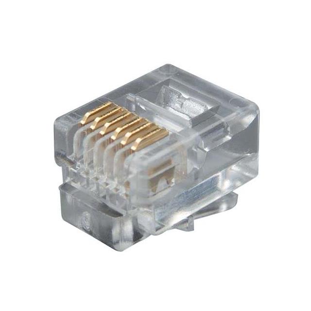 PLUG RJ12 (6X6) RND CBL