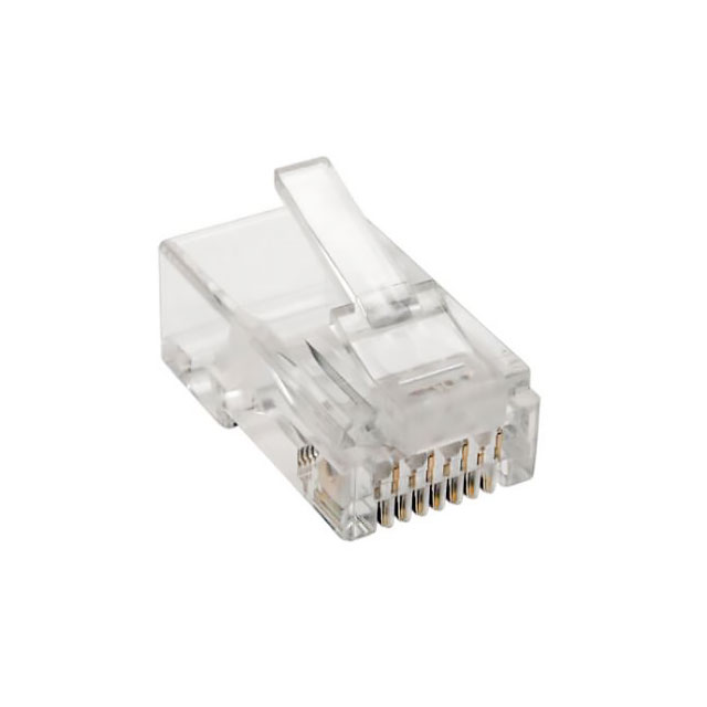 CAT6 RJ45 MOD PLUG RND ST 1=100