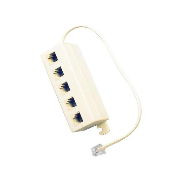6P4C Plug to 5x6P4C Jack outlet