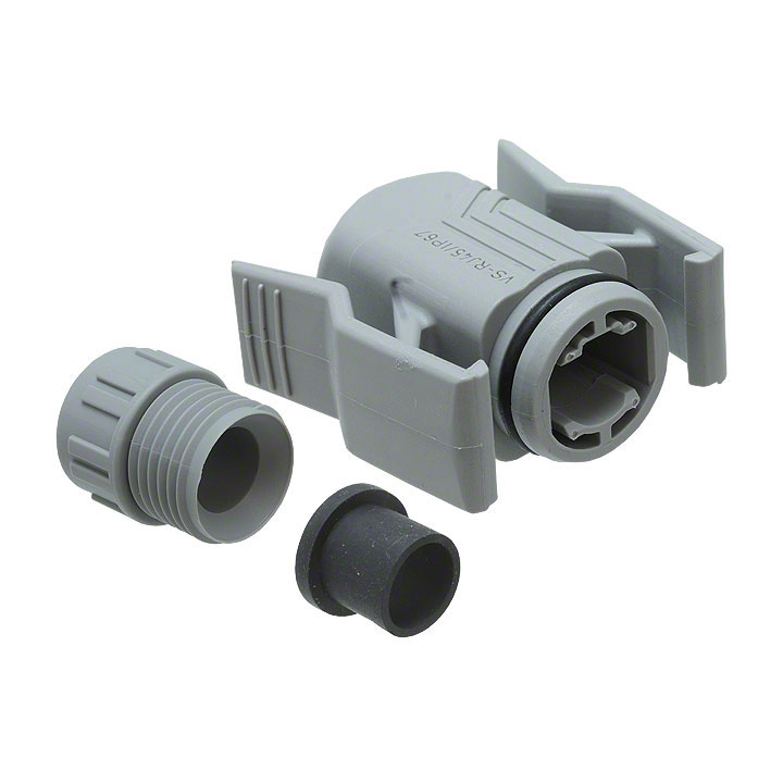 CONN MOD PLUG HSG RJ45 GRAY