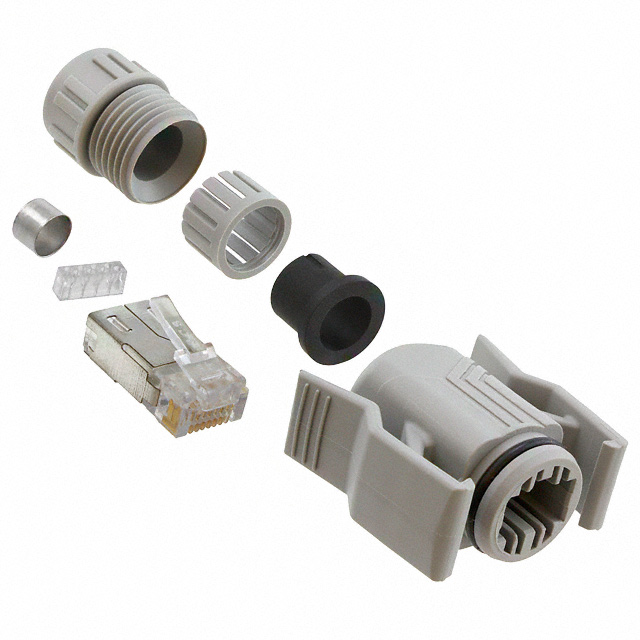 CONN MOD PLUG HSG RJ45 GRAY