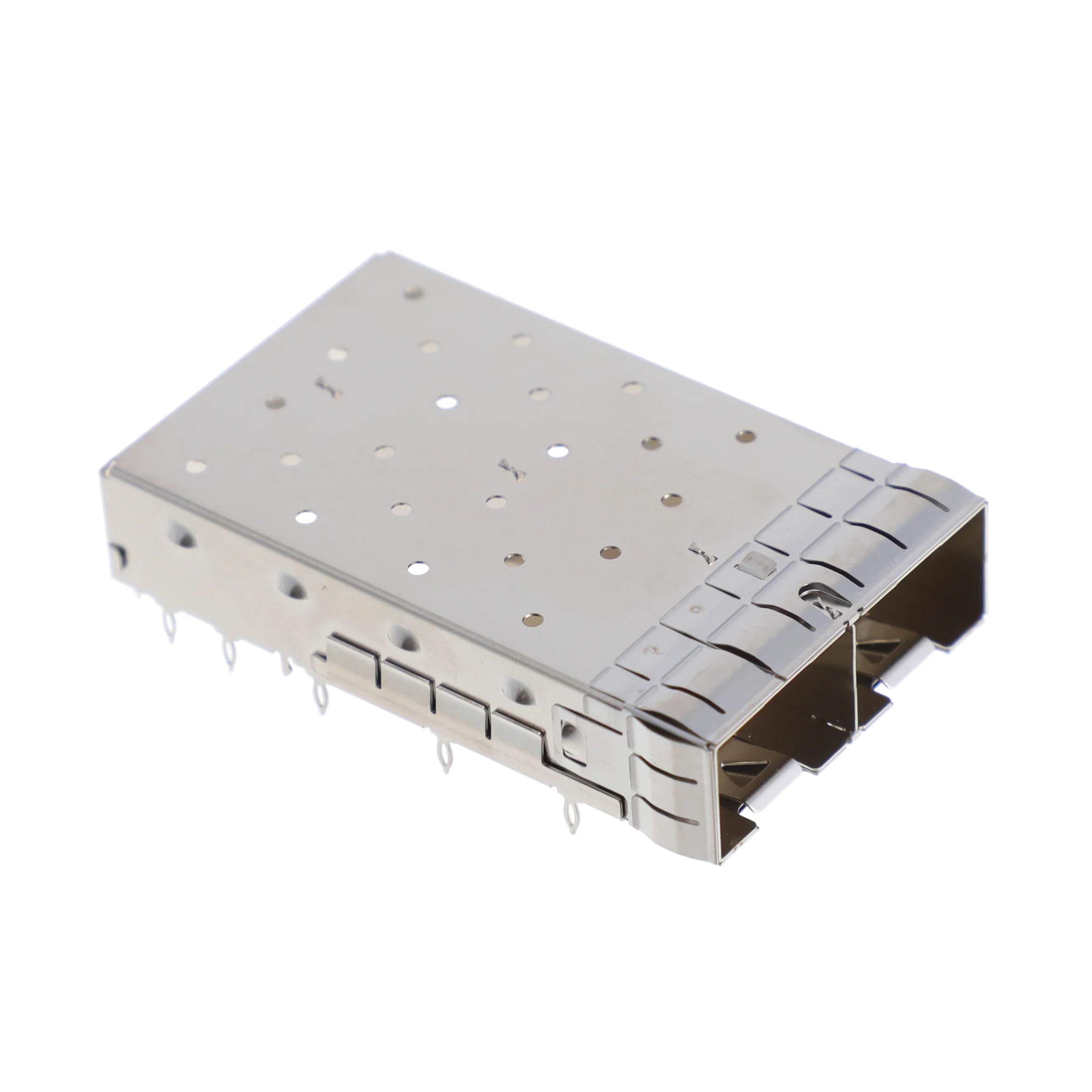 CONN SFP+ CAGE 1X2 PRESS-FIT R/A