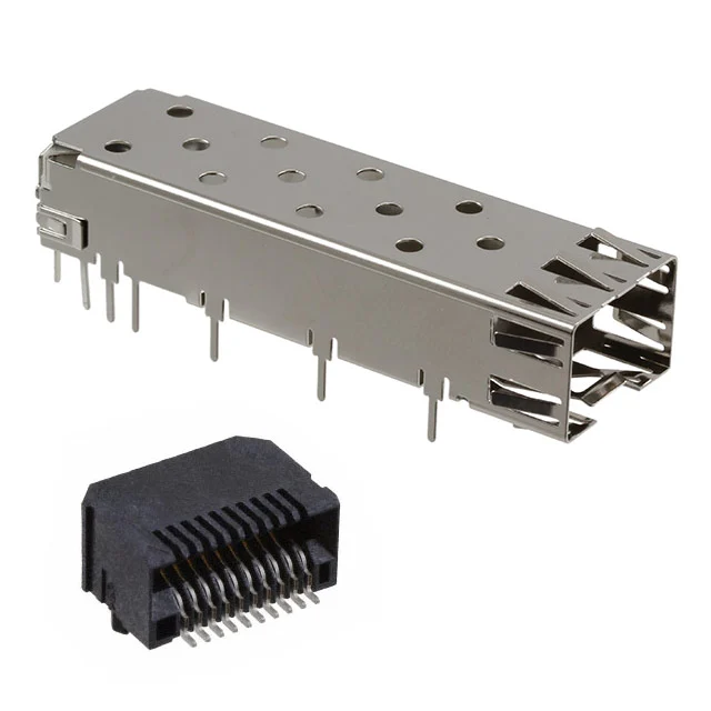 CONN SFP RCPT W/CAGE 10P SLD RA