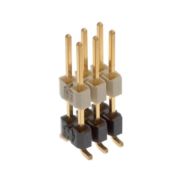 CONN HDR 6POS 0.1 STACK SMD GOLD
