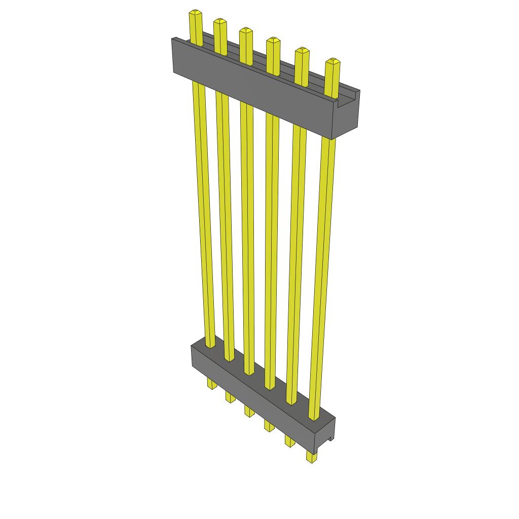 CONN HDR 6POS 0.1 STACK T/H TIN
