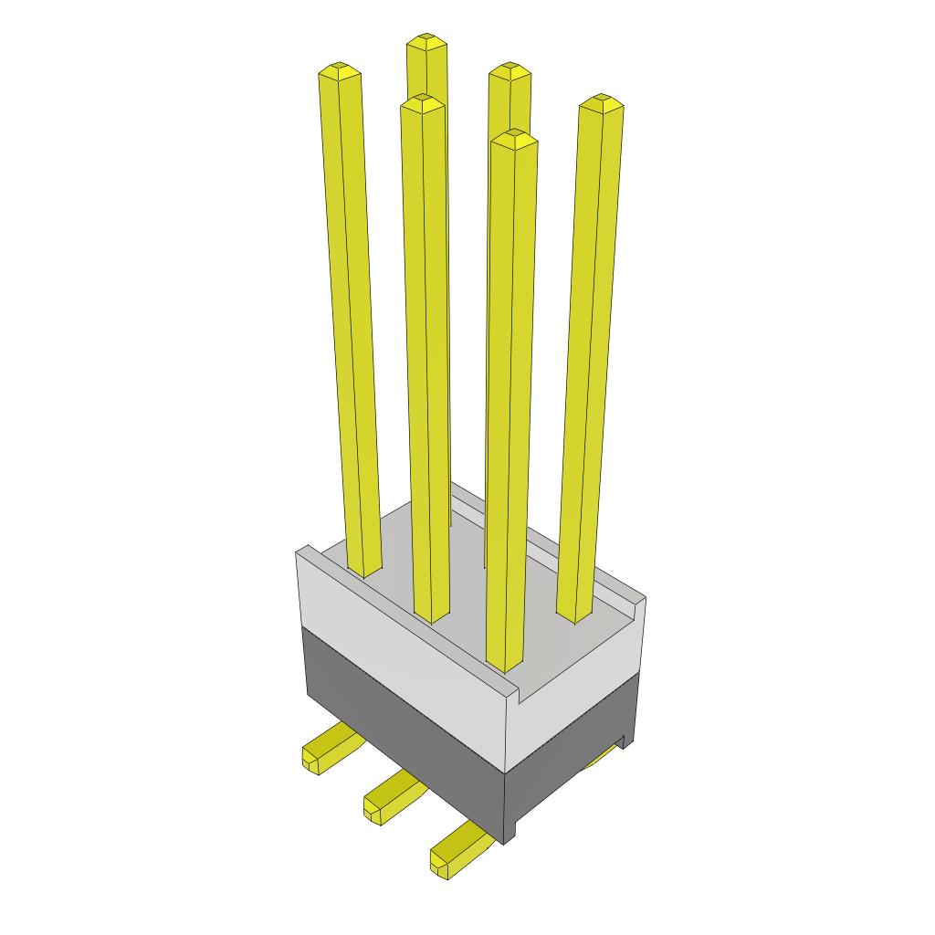 CONN HDR 6POS 0.1 STACK SMD GOLD