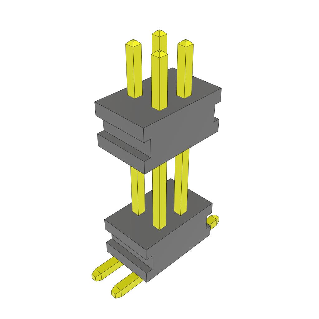 CONN HDR 4POS 0.039 STACK SMD