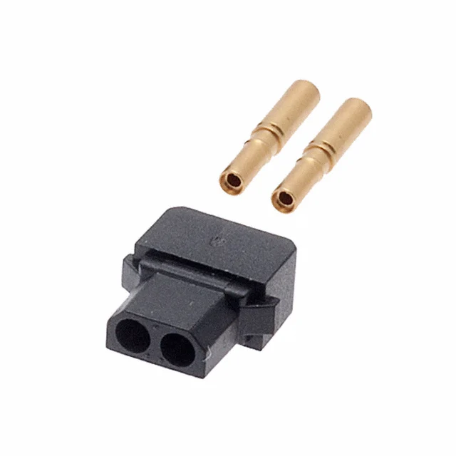 CONN RCPT 2P CRIMP 24-28AWG GOLD