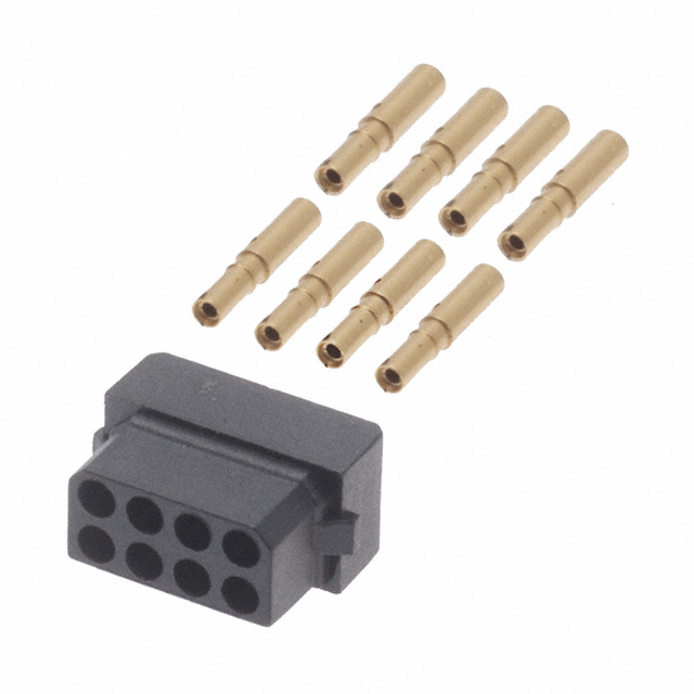 CONN RCPT 8POS CRIMP 22AWG GOLD