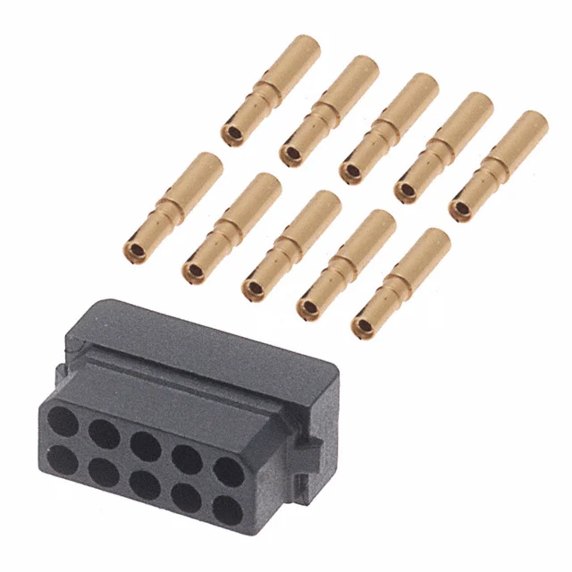 CONN RCPT 10POS CRIMP 24-28AWG