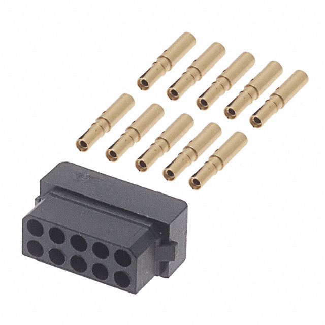 CONN RCPT 10POS CRIMP 22AWG GOLD