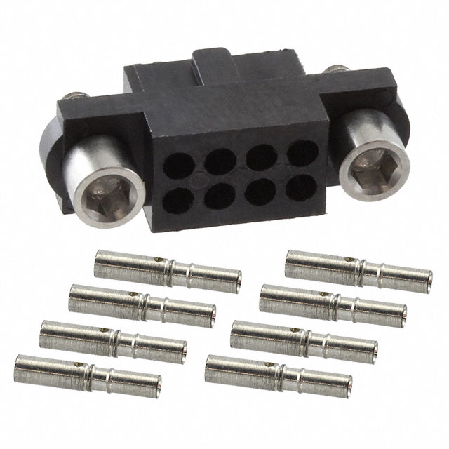 CONN RCPT 8POS CRIMP 22AWG GOLD