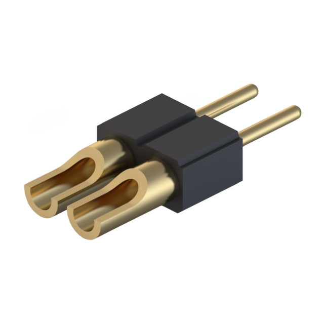 CONN HDR STRIP SOLDER 2POS GOLD