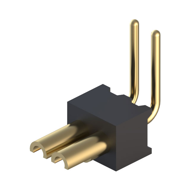 CONN HDR STRIP SOLDER 2POS GOLD