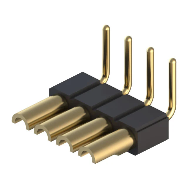 CONN HDR STRIP SOLDER 4POS GOLD