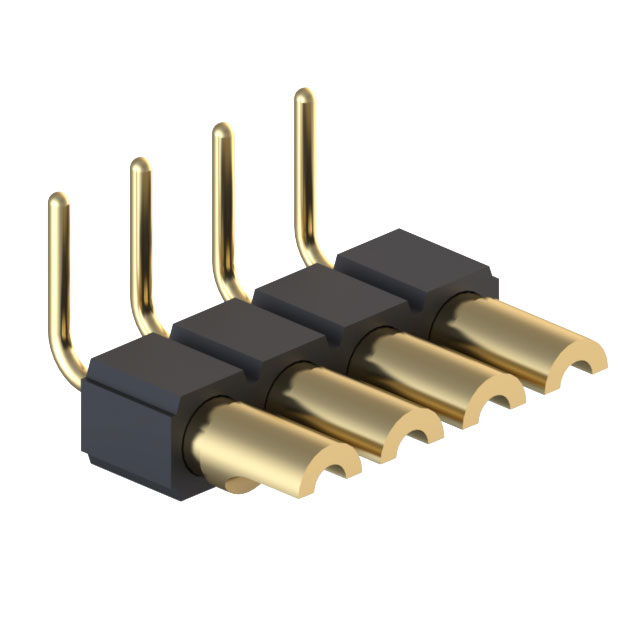 CONN HDR STRIP SOLDER 4POS GOLD