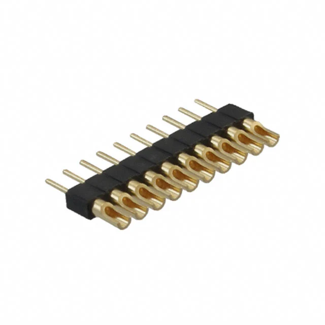 CONN HDR STRIP SOLDER 10POS GOLD