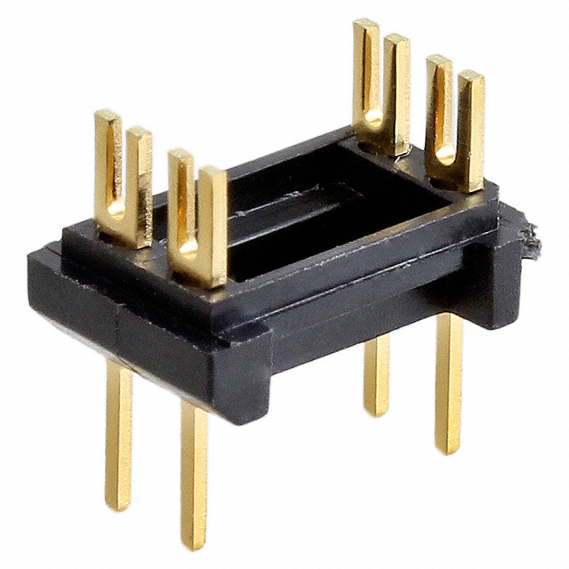 CONN HDR DIP FORK 4POS GOLD