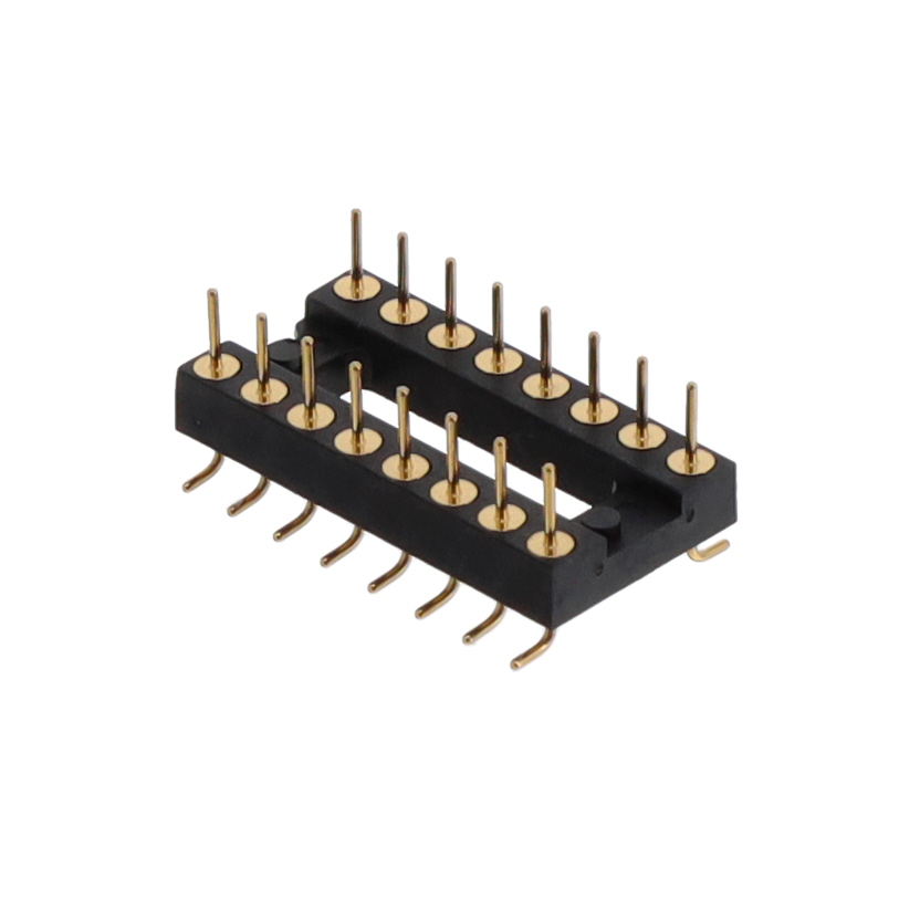 CONN HDR DIP POST 16POS GOLD