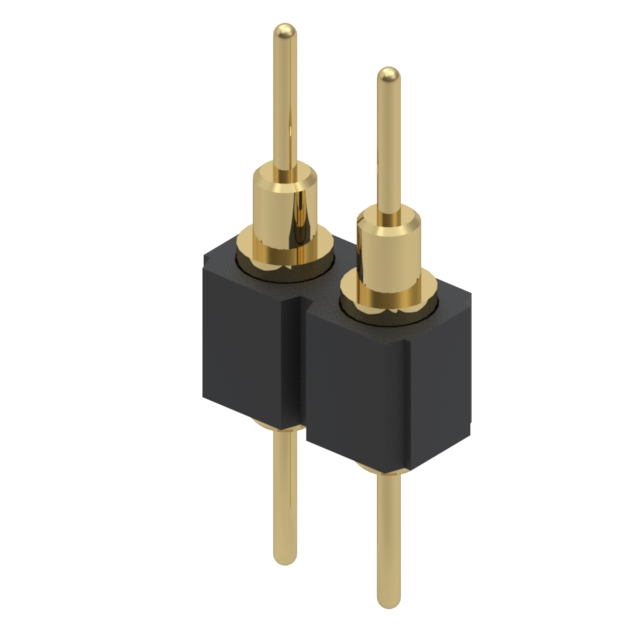 CONN HDR DIP POST 2POS GOLD