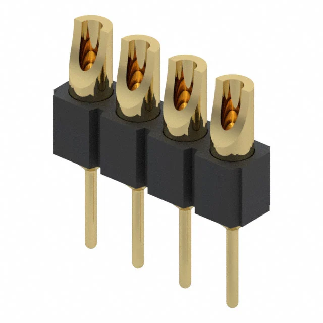 CONN HDR SOLDER 4POS GOLD