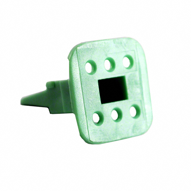CONN PLUG WEDGE 6POS GREEN