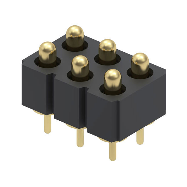 CONN SPRING PISTON 6POS PCB