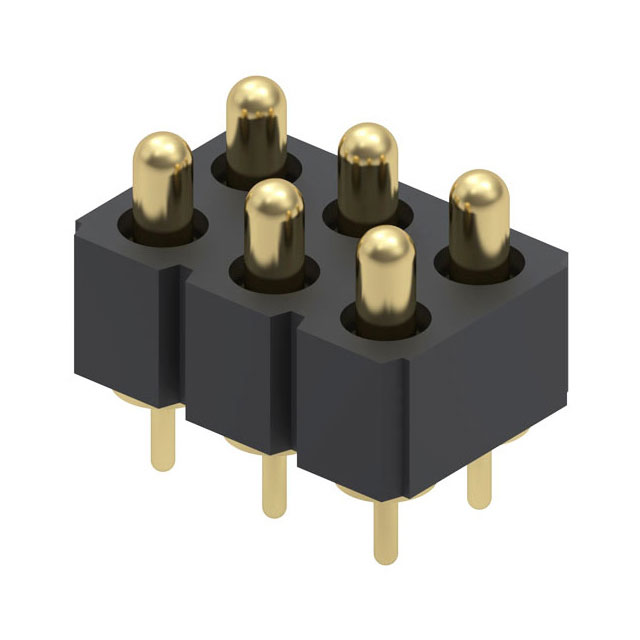 CONN SPRING PISTON 6POS PCB