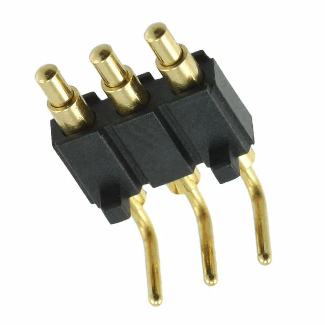 CONN SPRING PISTON 3POS R/A PCB