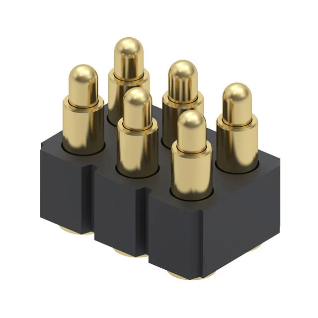 CONN SPRING PISTON 6POS SMD