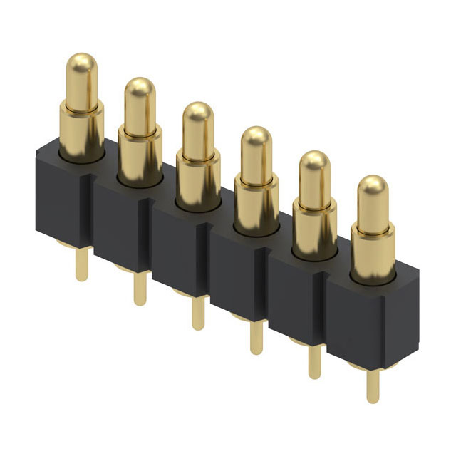 CONN SPRING PISTON 6POS PCB