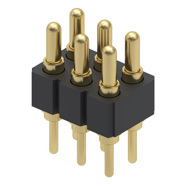 CONN SPRING PISTON 6POS PCB