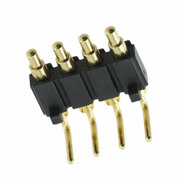 CONN SPRING PISTON 4POS R/A PCB CONN SPRING PISTON 4POS R/A PCB