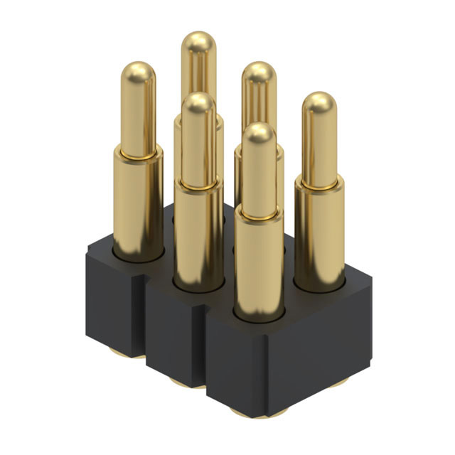 CONN SPRING PISTON 6POS SMD