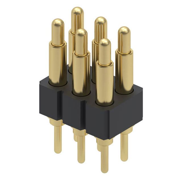 CONN SPRING PISTON 6POS PCB