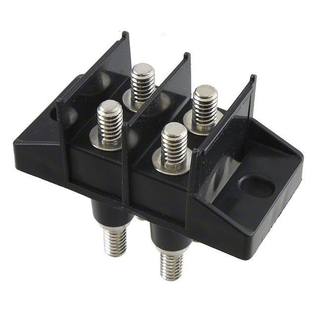 PWR FEED THRU BLK 2POS 115A 300V PWR FEED THRU BLK 2POS 115A 300V