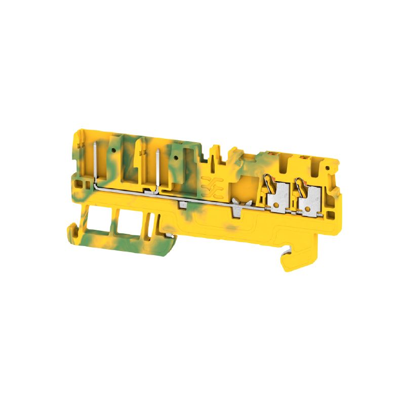 TERM BLK 4POS GREEN/YELLOW