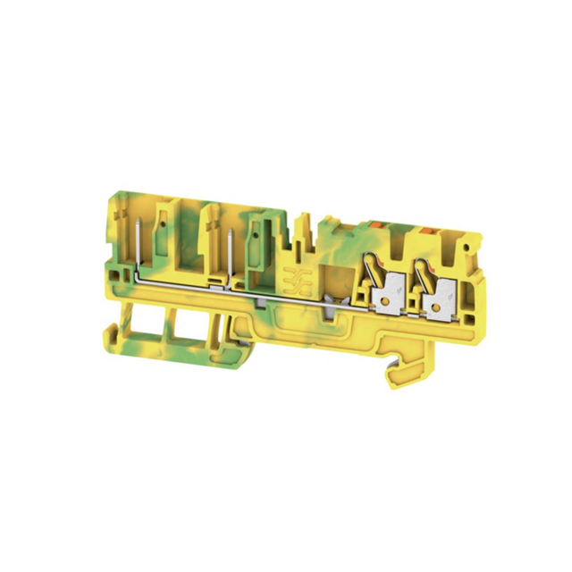 TERM BLK 4POS GREEN/YELLOW